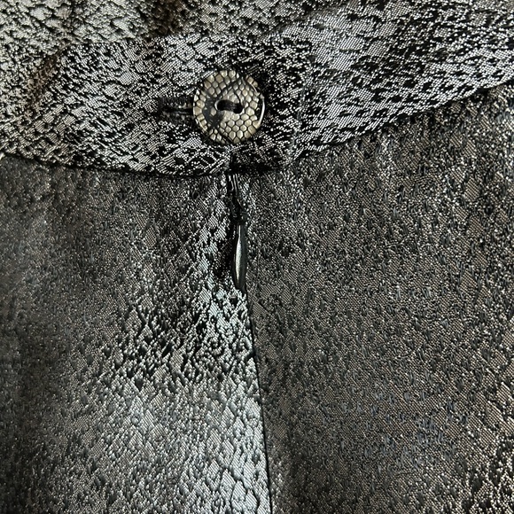 Barami Couture vintage faux snakeskin metallic pencil skirt, NWT, size 2 - Picture 7 of 13